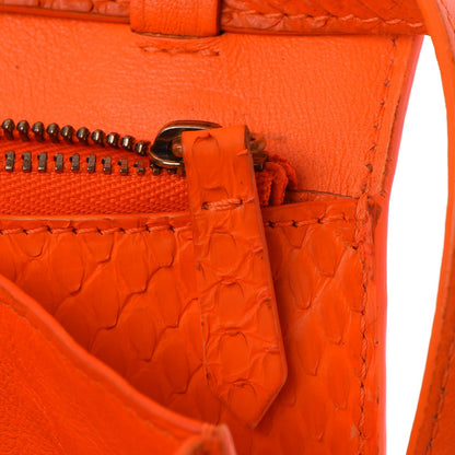 Celine Python Medium Classic Box Flap Bag Red 7 of 12