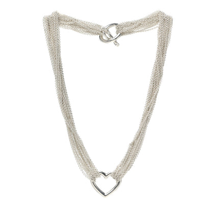 Tiffany Sterling Silver Heart Multi Chain Toggle Necklace 3 of 4