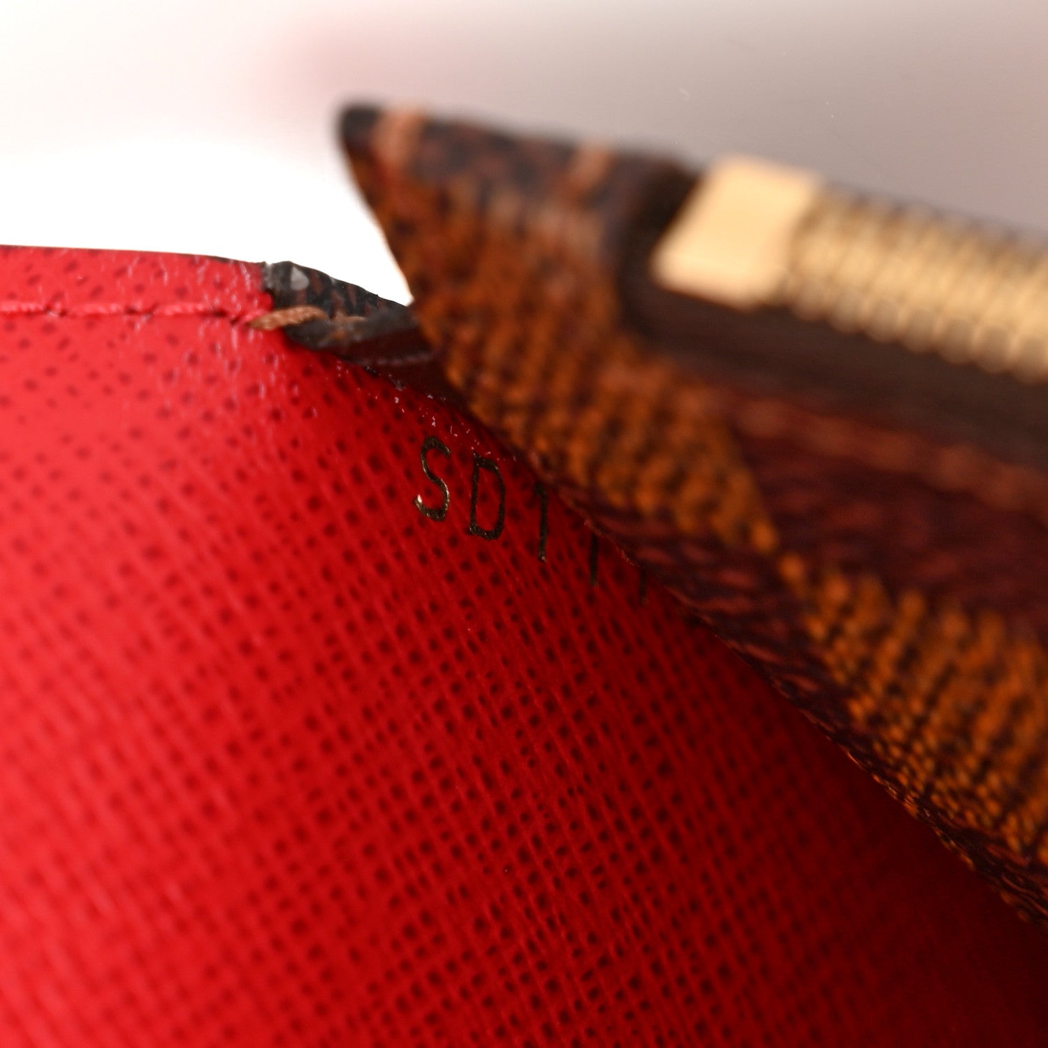 Louis Vuitton Damier Ebene Josephine Wallet Red 7 of 8
