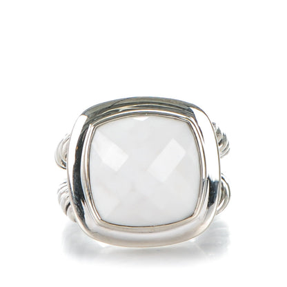 David Yurman Sterling Silver White Agate 14mm Albion Ring 51.5 6 1 of 5