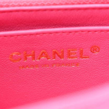 Chanel Lambskin Quilted Mini Rectangular Flap Pink 6 of 10