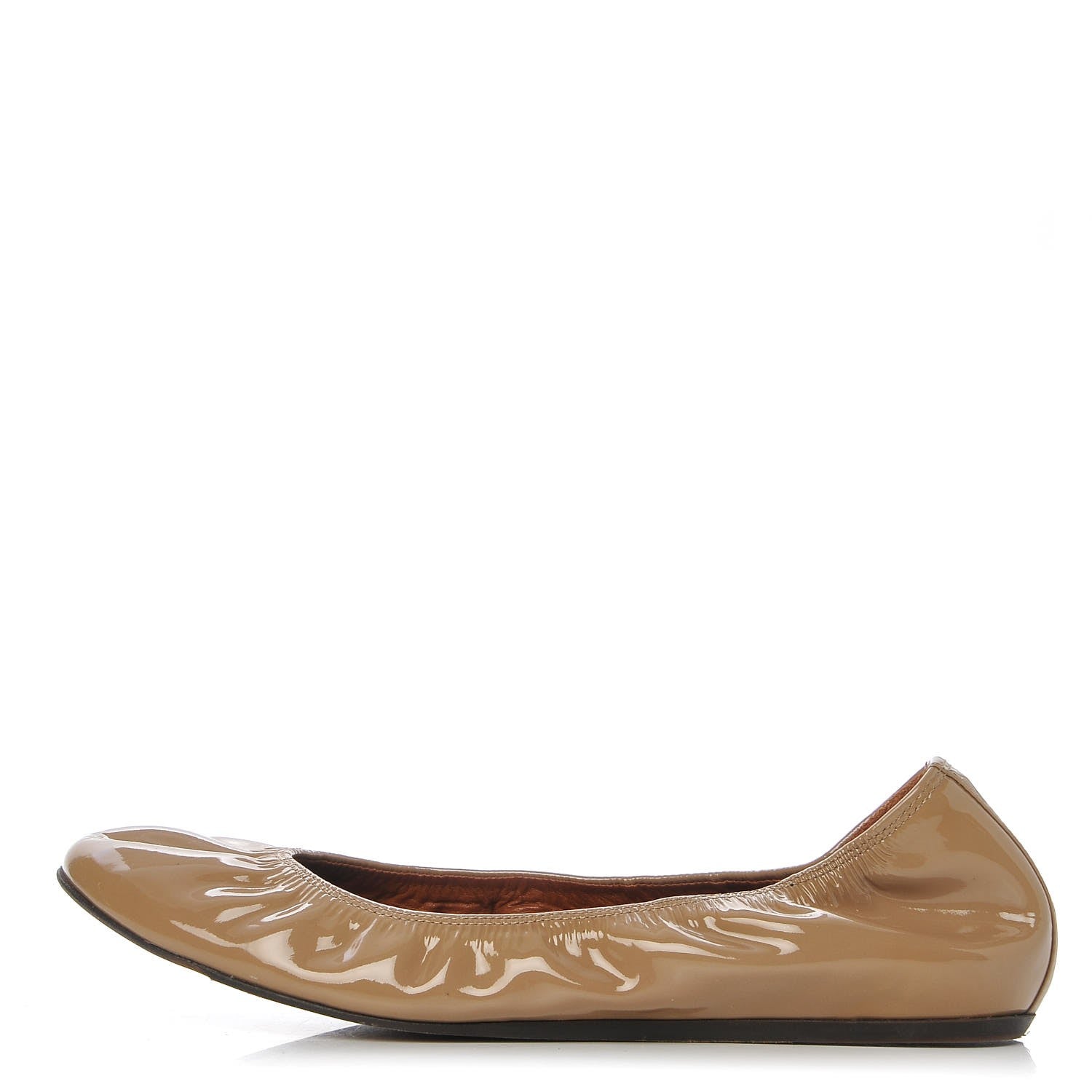 Lanvin Patent Ballet Flats 41 Nude 1 of 9