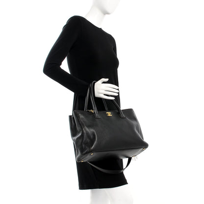 Chanel Calfskin Cerf Executive Shopper Tote Dark Brown 2 of 18