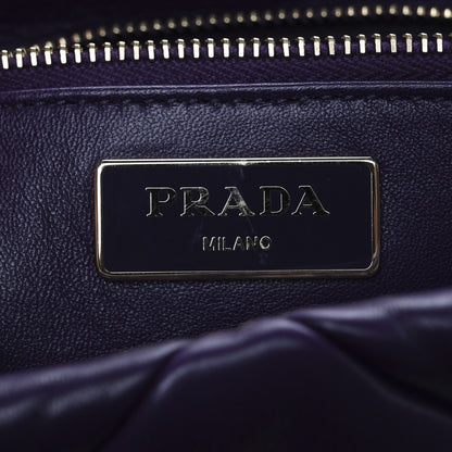 Prada Nappa Re-Nylon Triangle Quilted Patchwork System Flap Shoulder Bag Viola 6 of 7