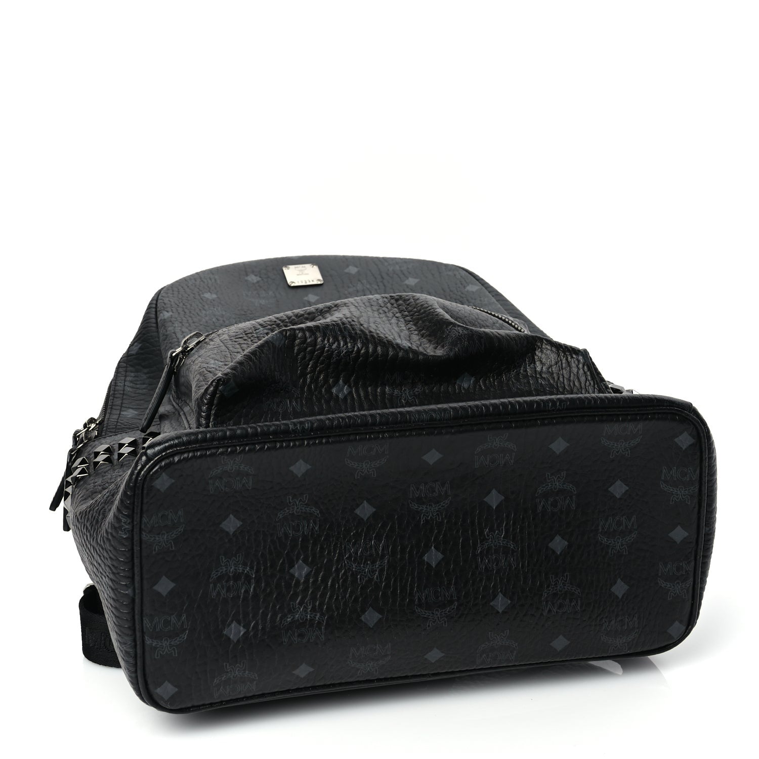 MCM Visetos Medium Side Studs Stark Backpack Black 3 of 8