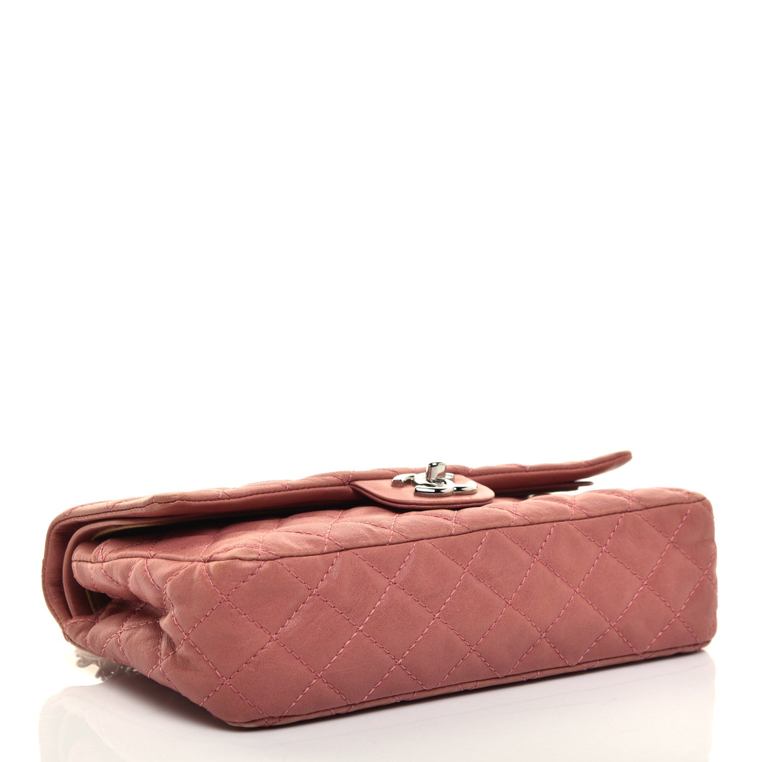 Chanel Washed Lambskin Quilted Medium Double Flap Bijoux Chain Pink 4 of 12