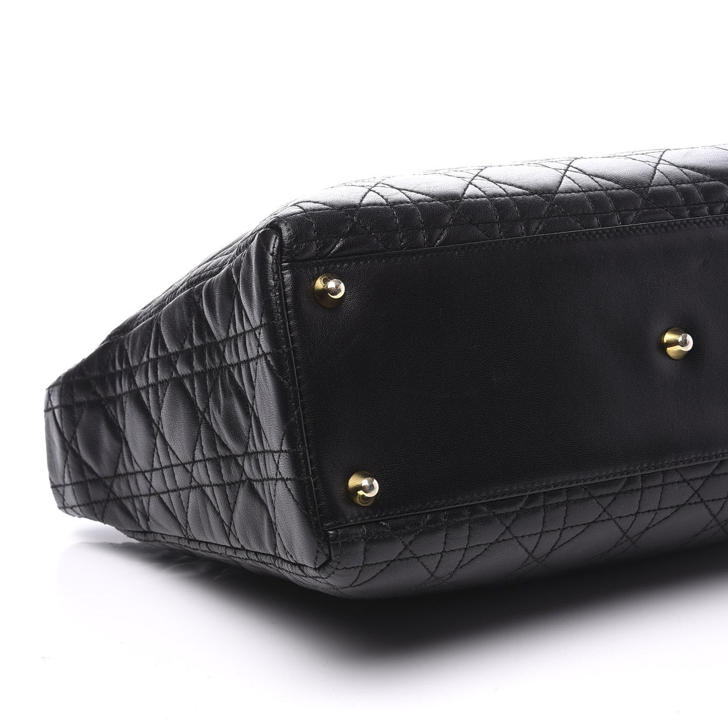 Lambskin Cannage Large Lady Dior Black