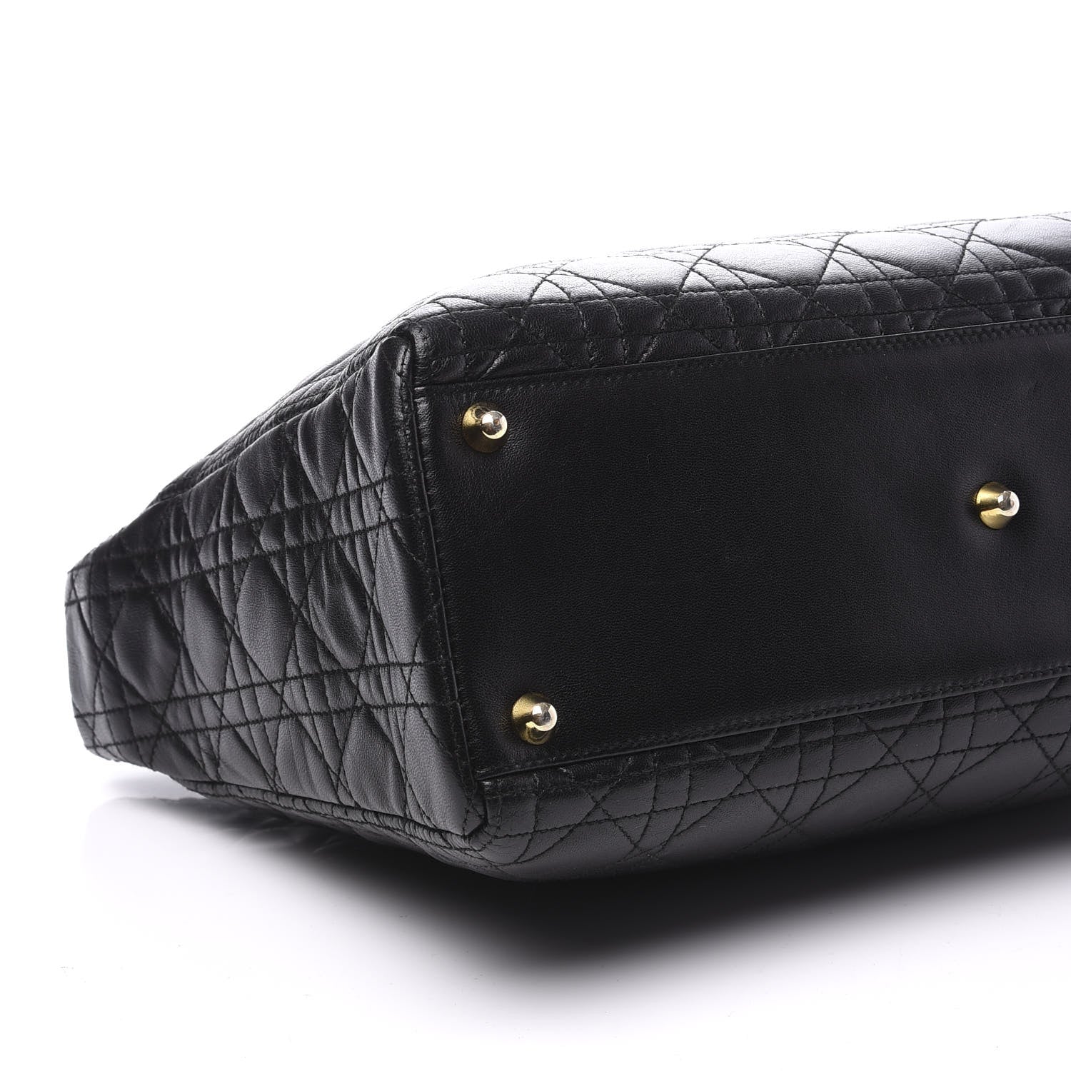 Christian Dior Lambskin Cannage Large Lady Dior Black 5 of 9