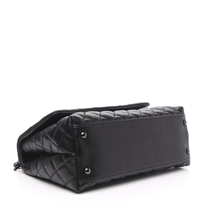 Chanel Caviar Quilted Small Coco Handle Flap So Black 3 of 10