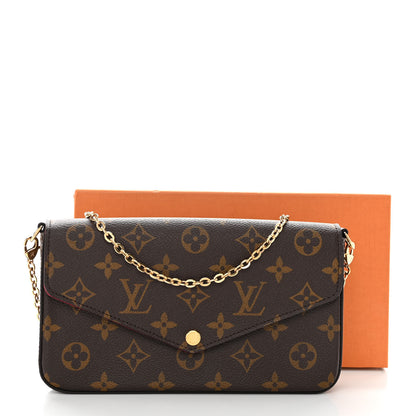 Louis Vuitton Monogram Pochette Felicie Chain Wallet Fuchsia 10 of 10