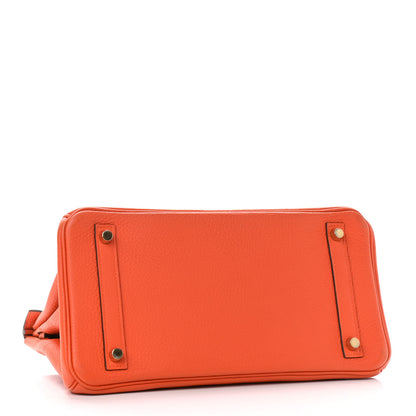 Hermes Taurillon Clemence Birkin 30 Feu 4 of 10