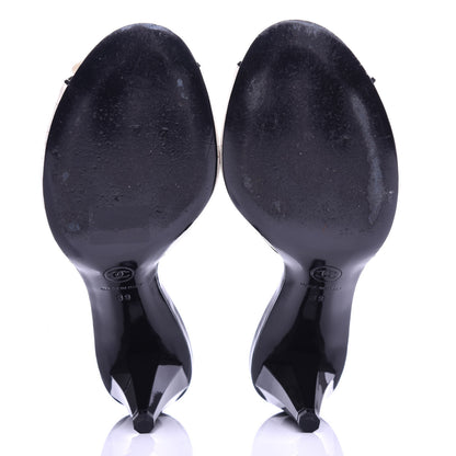 Chanel Patent Lambskin Quilted Camellia Mules 39 White 6 of 12