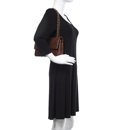 Chanel Lambskin Quilted Medium Double Flap Brown 2 of 18