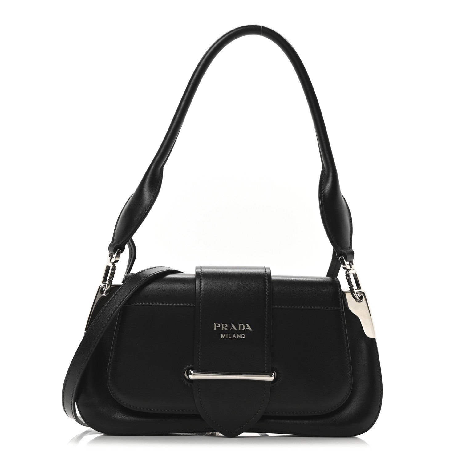 Prada City Calfskin Sidonie Shoulder Bag Black 1 of 7