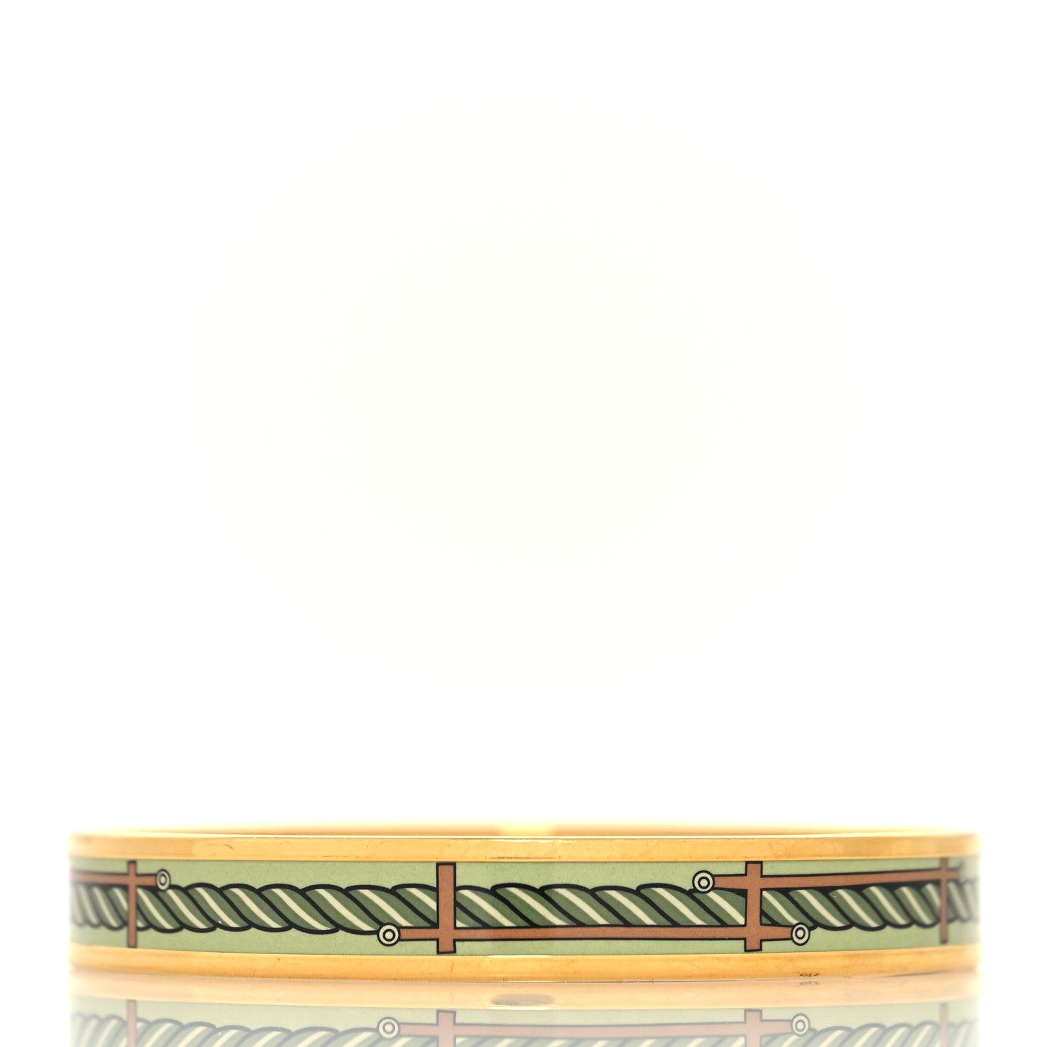 Hermes Enamel Printed Narrow Quadridge Bracelet 70 3 of 5