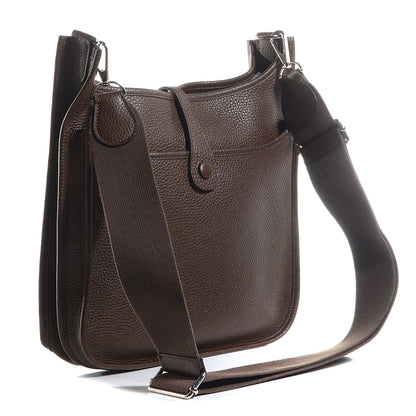 Hermes Taurillon Clemence Evelyne III PM Chocolate 3 of 15