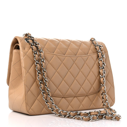 Chanel Lambskin Quilted Jumbo Double Flap Beige Clair 3 of 15