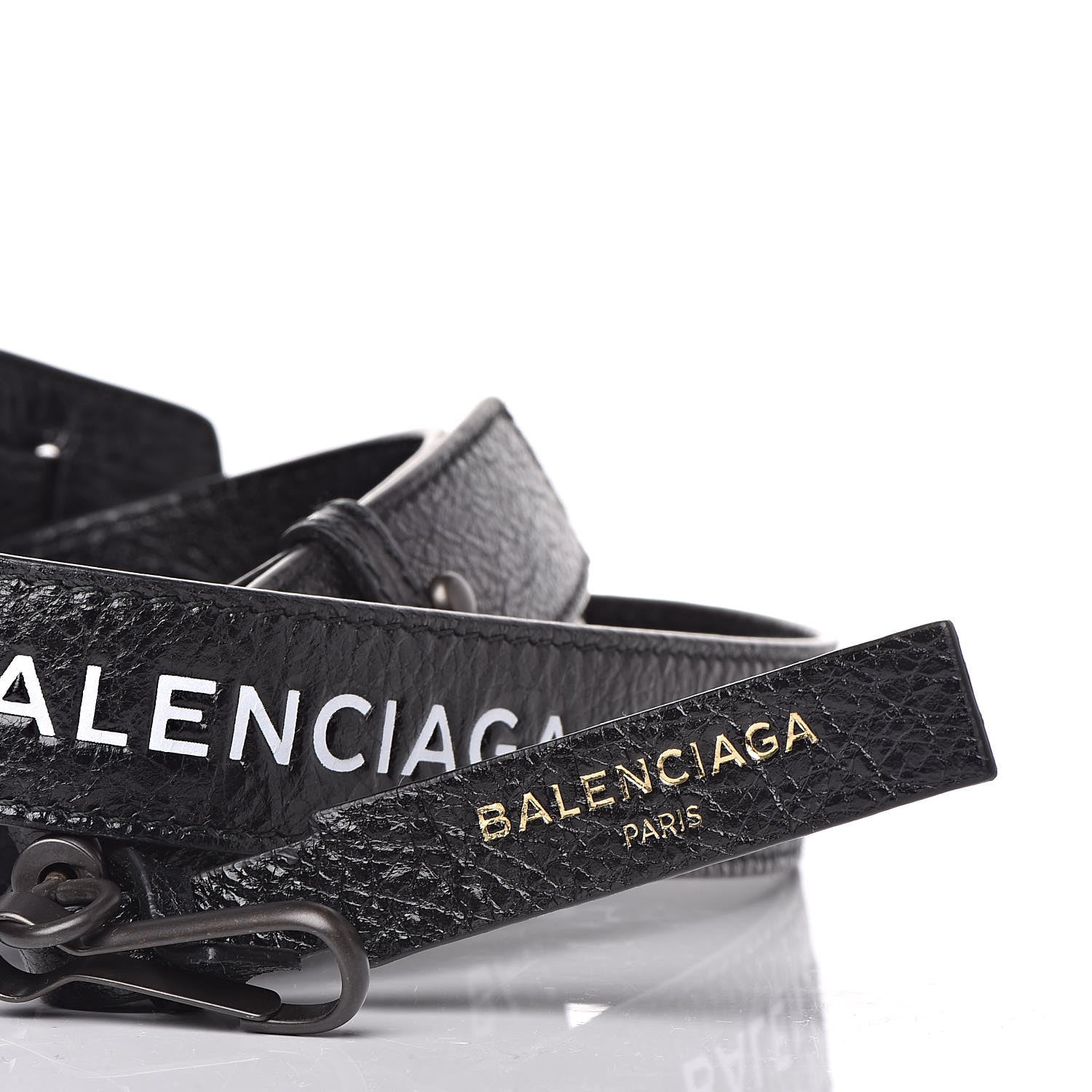 Balenciaga Agneau Classic Hardware Logo Shoulder Strap Black 3 of 5