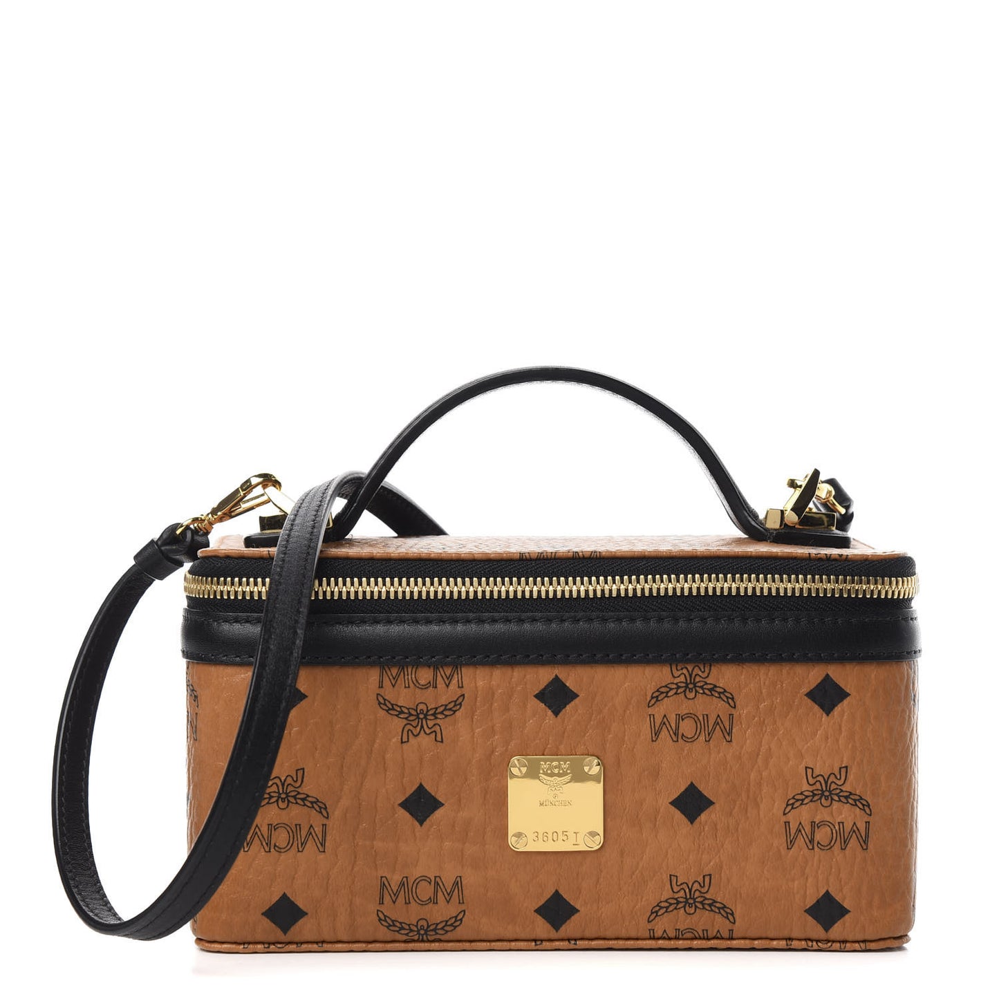 Visetos Vanity Case Cognac Black