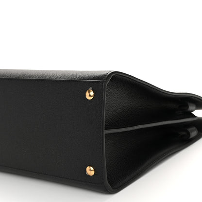 Burberry Grainy Calfskin Large Title Tote Black 9 of 9