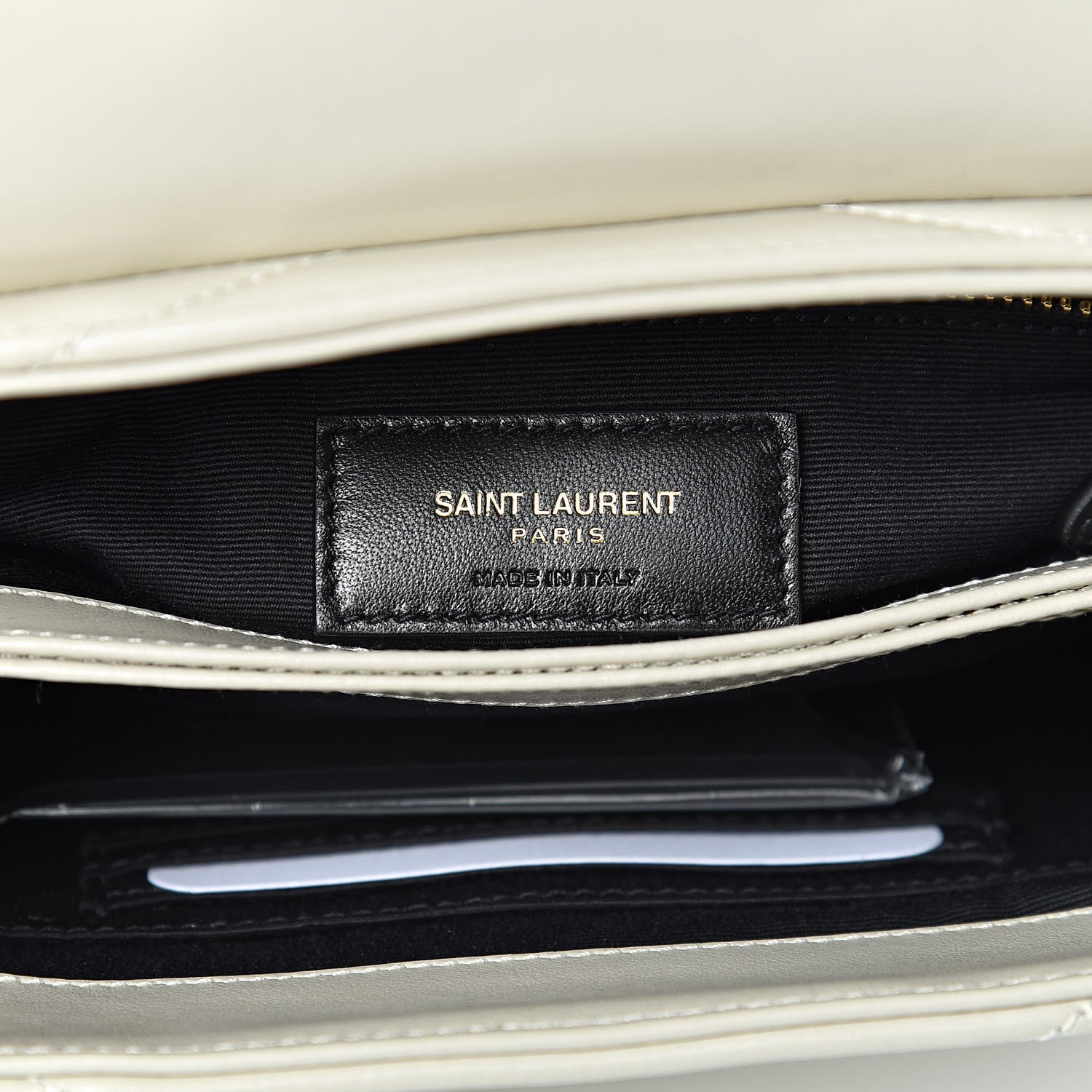 Saint Laurent Calfskin Y Quilted Monogram Toy Loulou Crossbody Bag Blanc Vintage 6 of 10