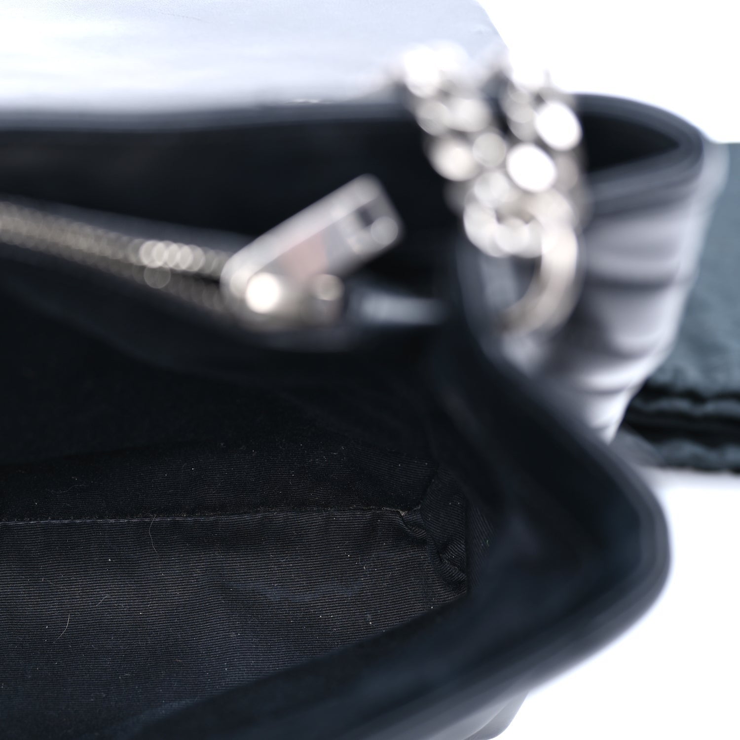 Saint Laurent Calfskin Y Quilted Monogram Medium Loulou Chain Satchel Black 5 of 7