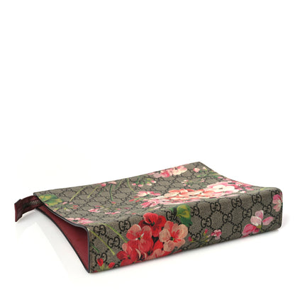 Gucci GG Supreme Monogram Blooms Large Cosmetic Case Beige Multicolor Dry Rose 4 of 8