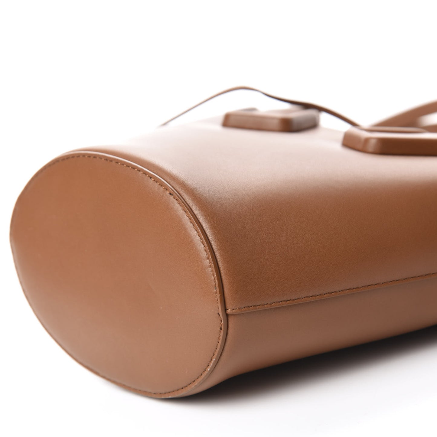 Calfskin Small Basket Tote Clay