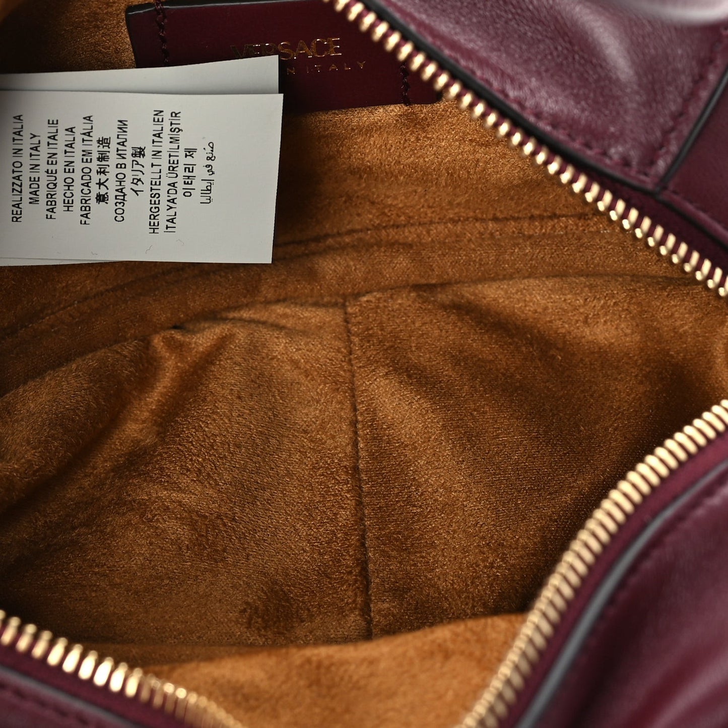 Lambskin Mini Tag Bowling Bag Burgundy