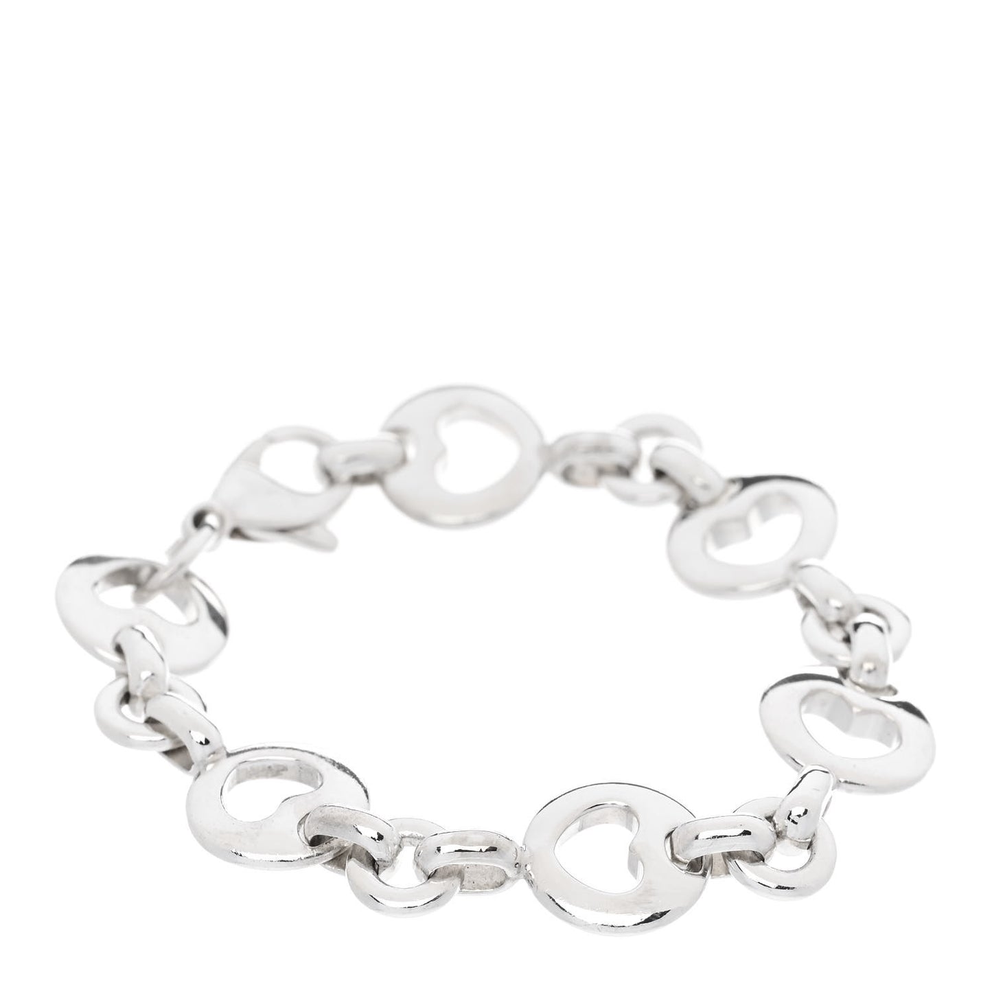 Sterling Silver Heart Stencil Bracelet