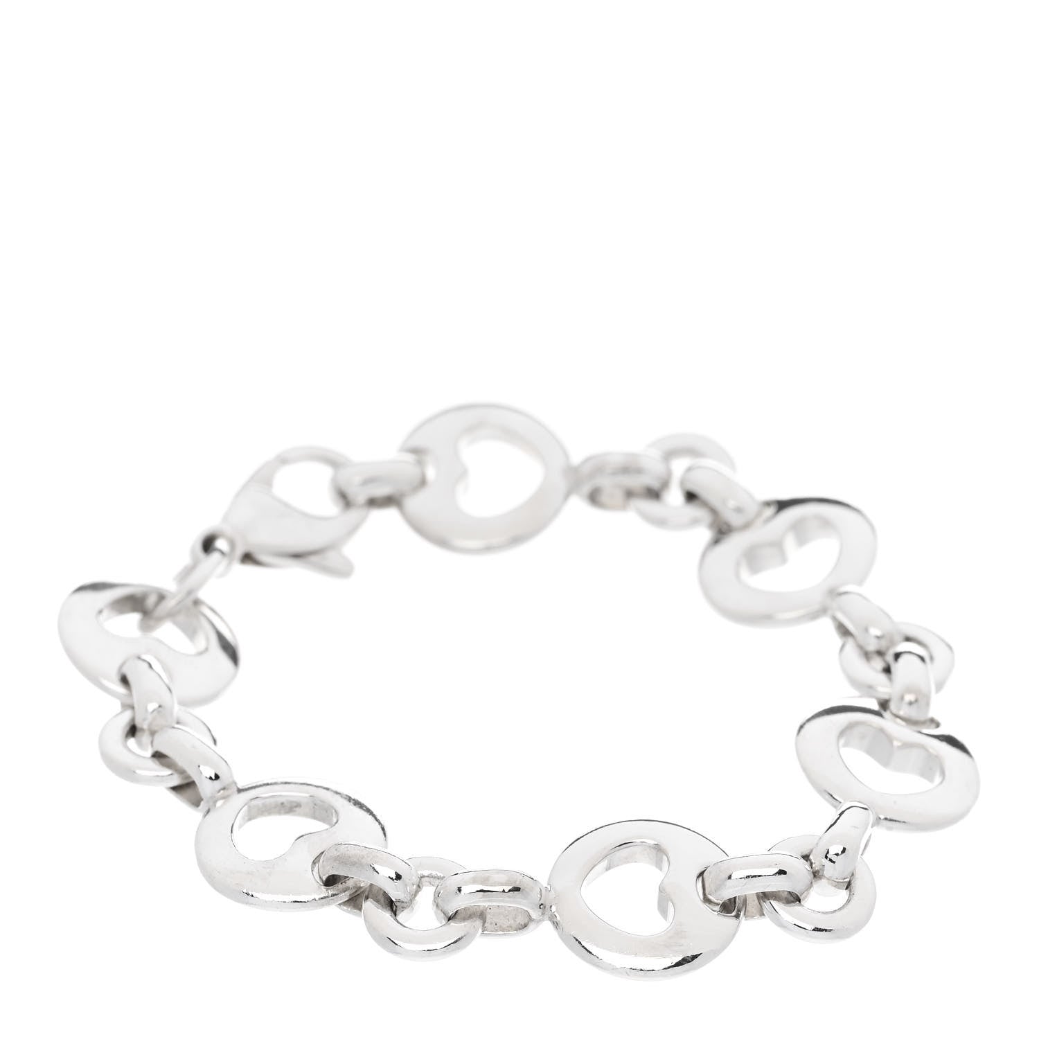 Tiffany Sterling Silver Heart Stencil Bracelet 1 of 4