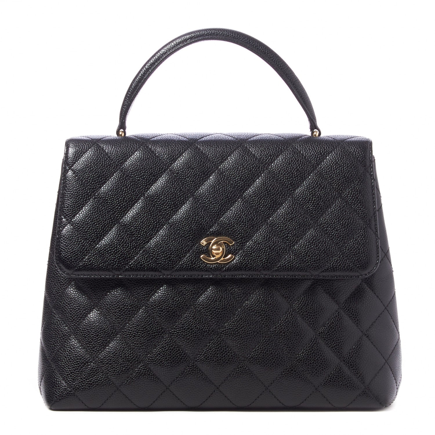 Chanel Caviar Quilted Jumbo Kelly Flap Black 1 of 10