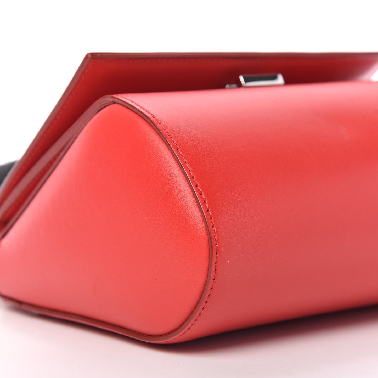 Calfskin Mini Pandora Box Logo Strap Crossbody Bag Medium Red