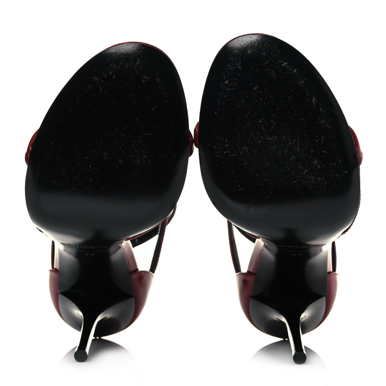 Saint Laurent Patent Calfskin Cassandra 100 Sandals 37 Red Laquer 5 of 10