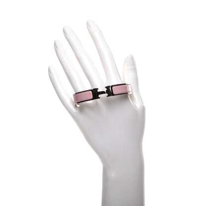 Hermes Enamel Narrow Clic Clac H Bracelet GM Rose Nacarat 2 of 5