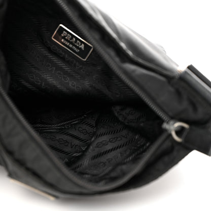 Prada Nylon Vela Flat Messenger Bag Black 5 of 10