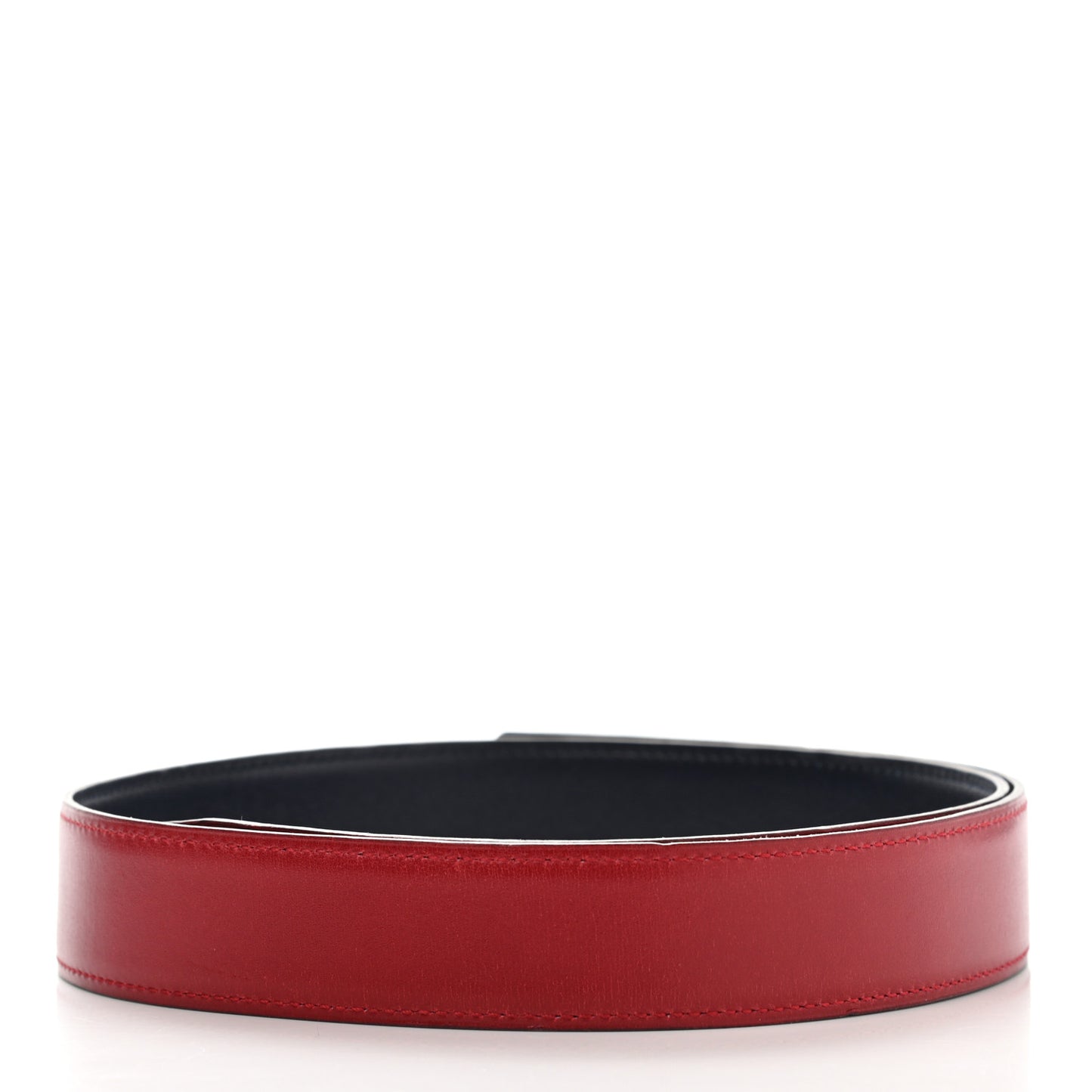 Chamonix Box 32mm Reversible Belt Strap 80 Rouge Vif Bleu Indigo