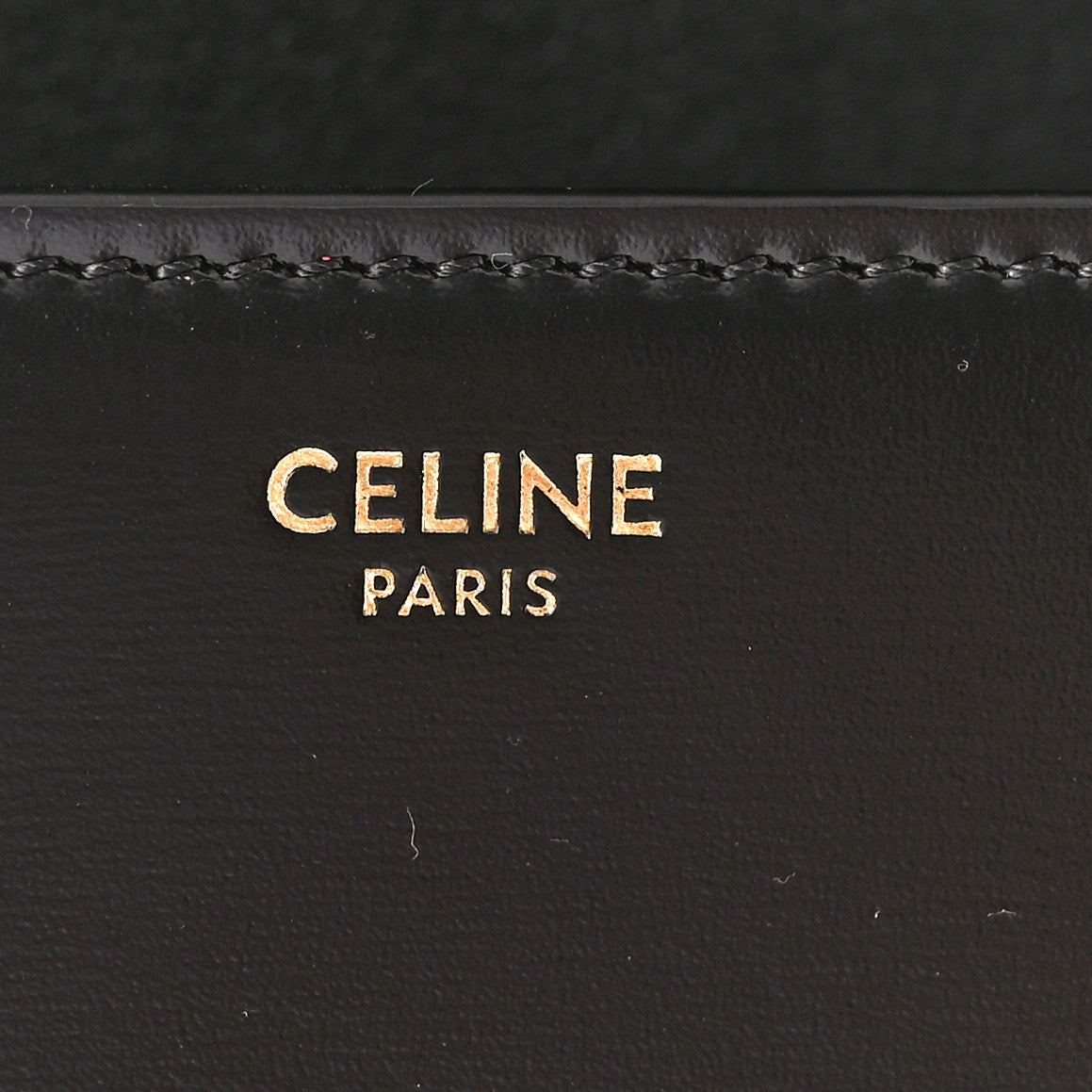 Celine Shiny Calfskin Triomphe Shoulder Bag Black 6 of 9
