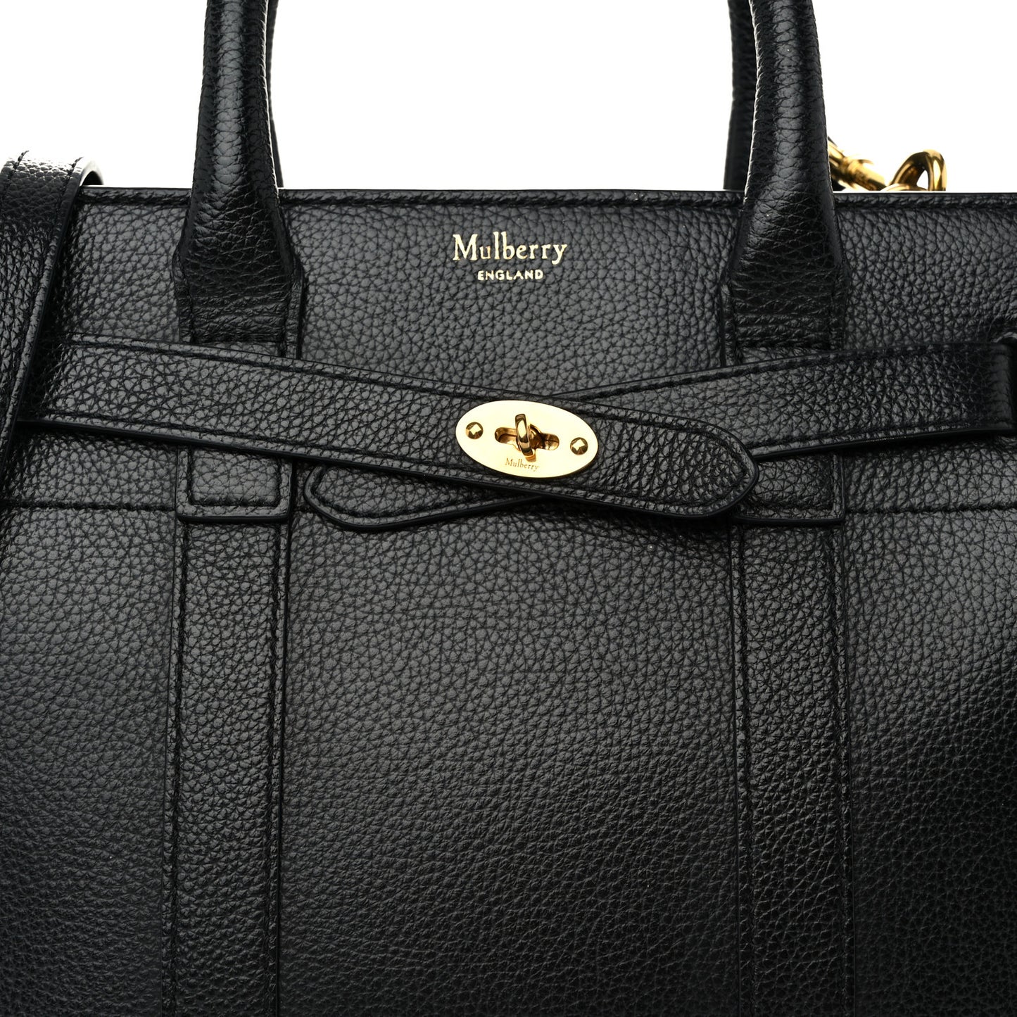 Classic Grain Small Bayswater Zip Tote Black