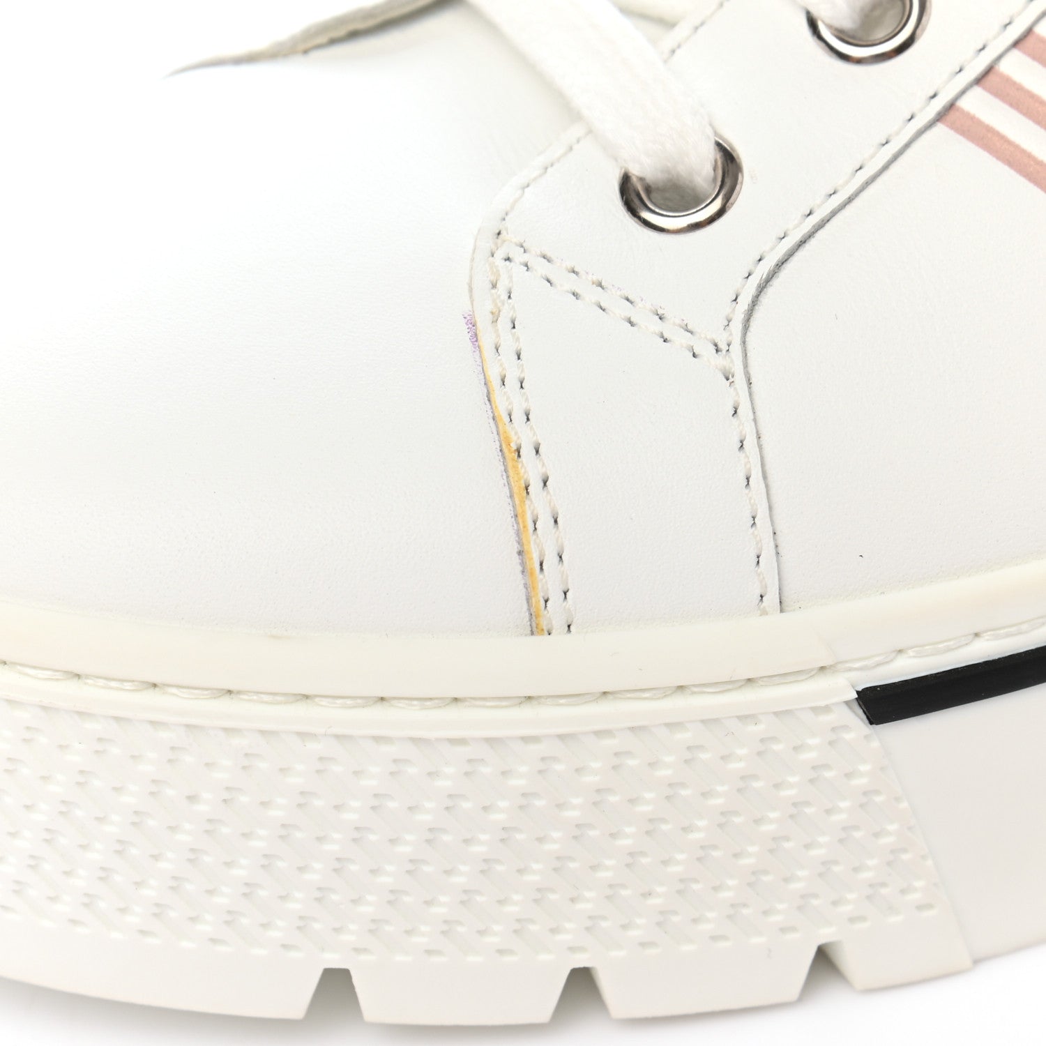 Hermes Calfskin Nappa Dare Sneakers 37 White Rose Dore 9 of 10