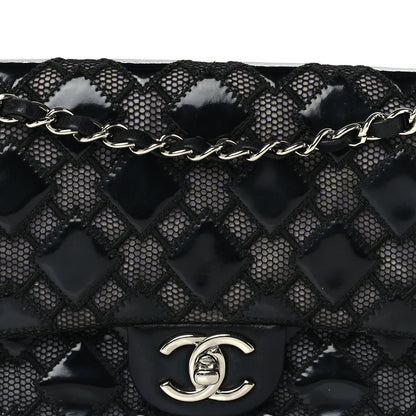 Chanel Vinyl Mesh Quilted Medium Single Flap  Black 7 of 9