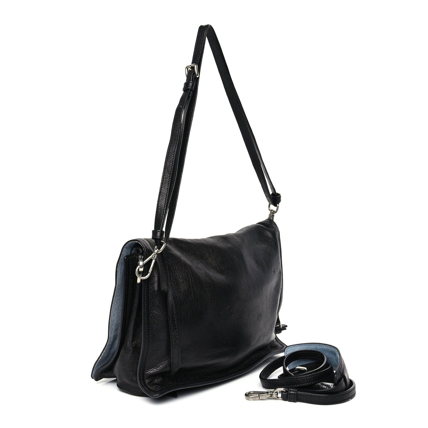 Glace Calf Etiquette Flap Black Astrale