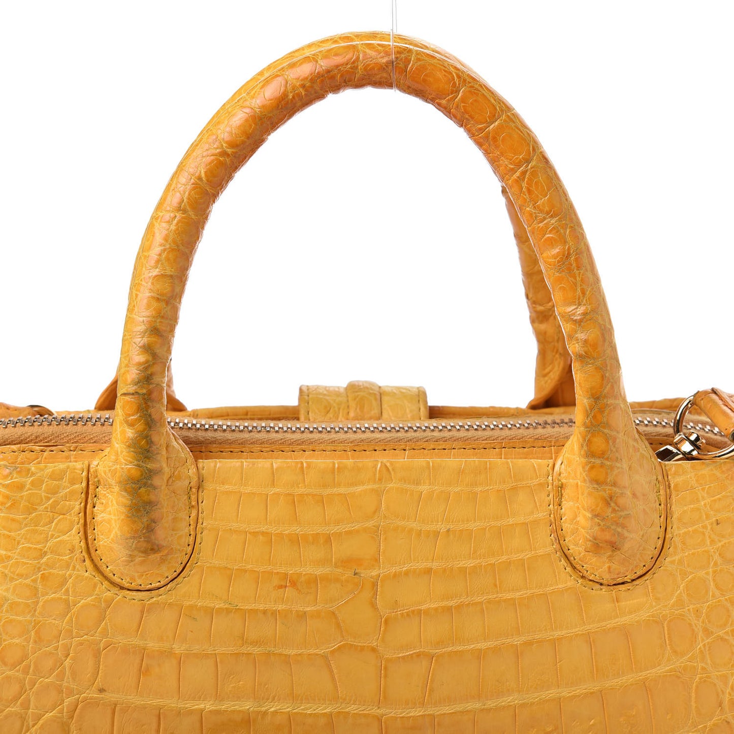 Crocodile Mini Cristina Satchel Yellow