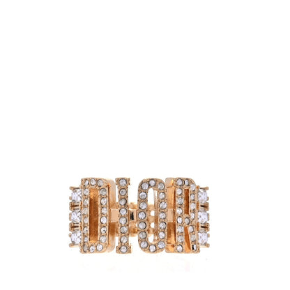 Christian Dior Metal Crystal DIO(R)EVOLUTION Ring S Gold 1 of 4