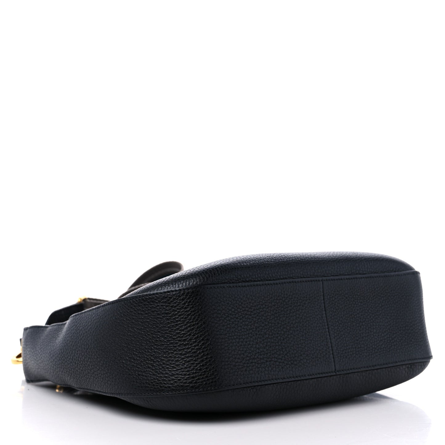 Vitello Daino Zippered Messenger Hobo Black