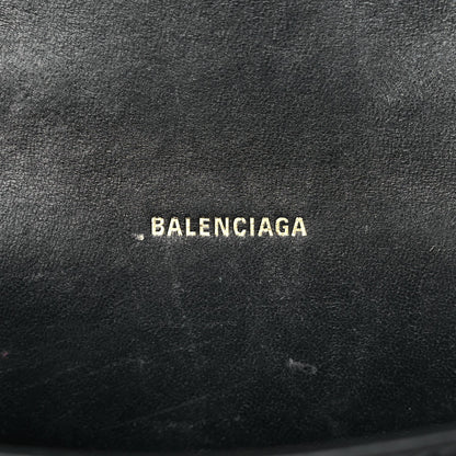 Balenciaga Shiny Box Calfskin Hourglass Top Handle Bag XS Black 4 of 11