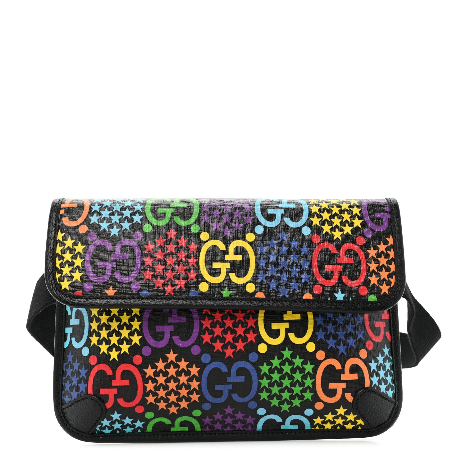 Gucci GG Supreme Monogram Psychedelic Slim Belt Bag Black 1 of 10