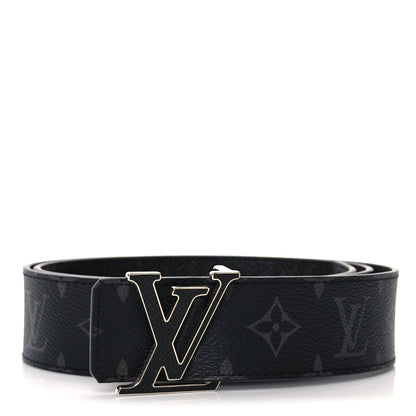 Louis Vuitton Monogram Eclipse Taigarama 40mm LV Initiales Reversible Belt 90 36 Black 1 of 5