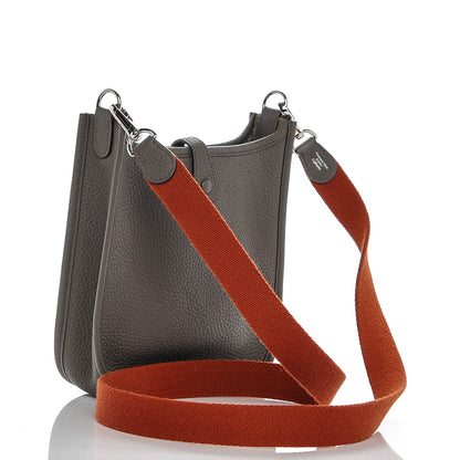 Hermes Taurillon Clemence Amazone Evelyne TPM Etain Cuivre 3 of 6