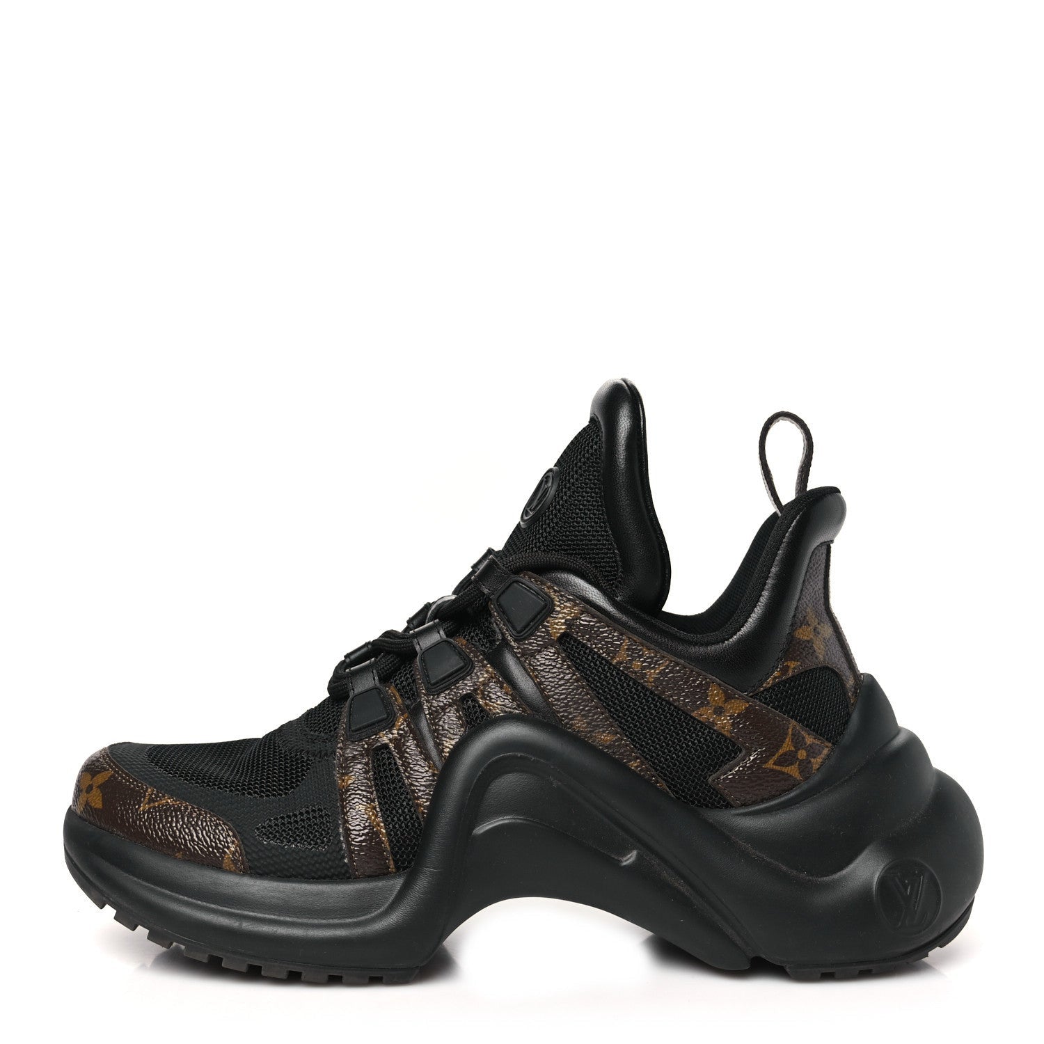 Louis Vuitton Calfskin Patent Monogram LV Archlight Sneakers Black 1 of 7